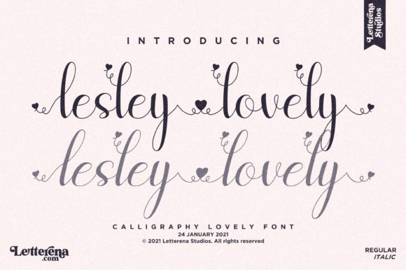 Elevate Your Brand with Lesley Lovely Font
