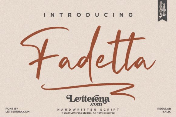 Fadetta: A Delicate Handwritten Font for Crafters