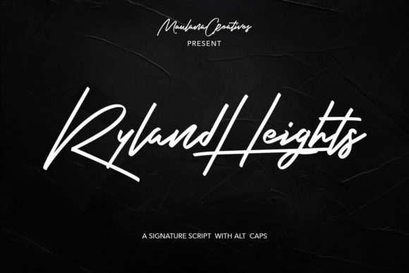 Ryland Heights: A Premium Script Font Review