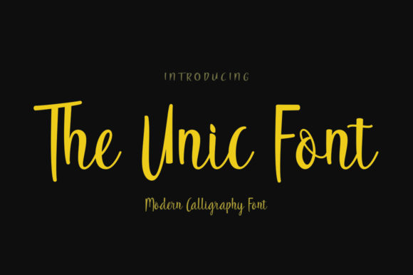 The Unic: A Handwritten Font for Elegant Campaigns